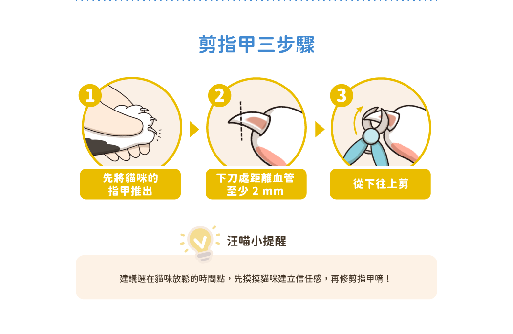 剪指甲三步驟